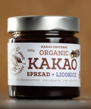 Rå økologisk smørbar chokolade med lakrids